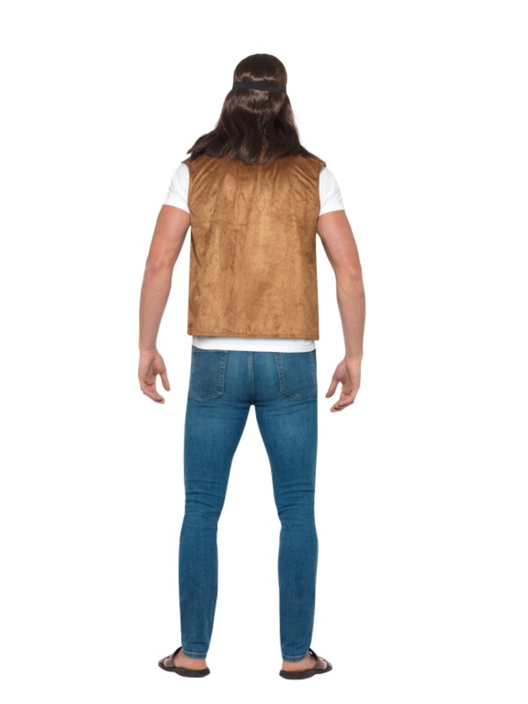 Gilet hippie marron adulte
