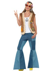Gilet hippie marron adulte