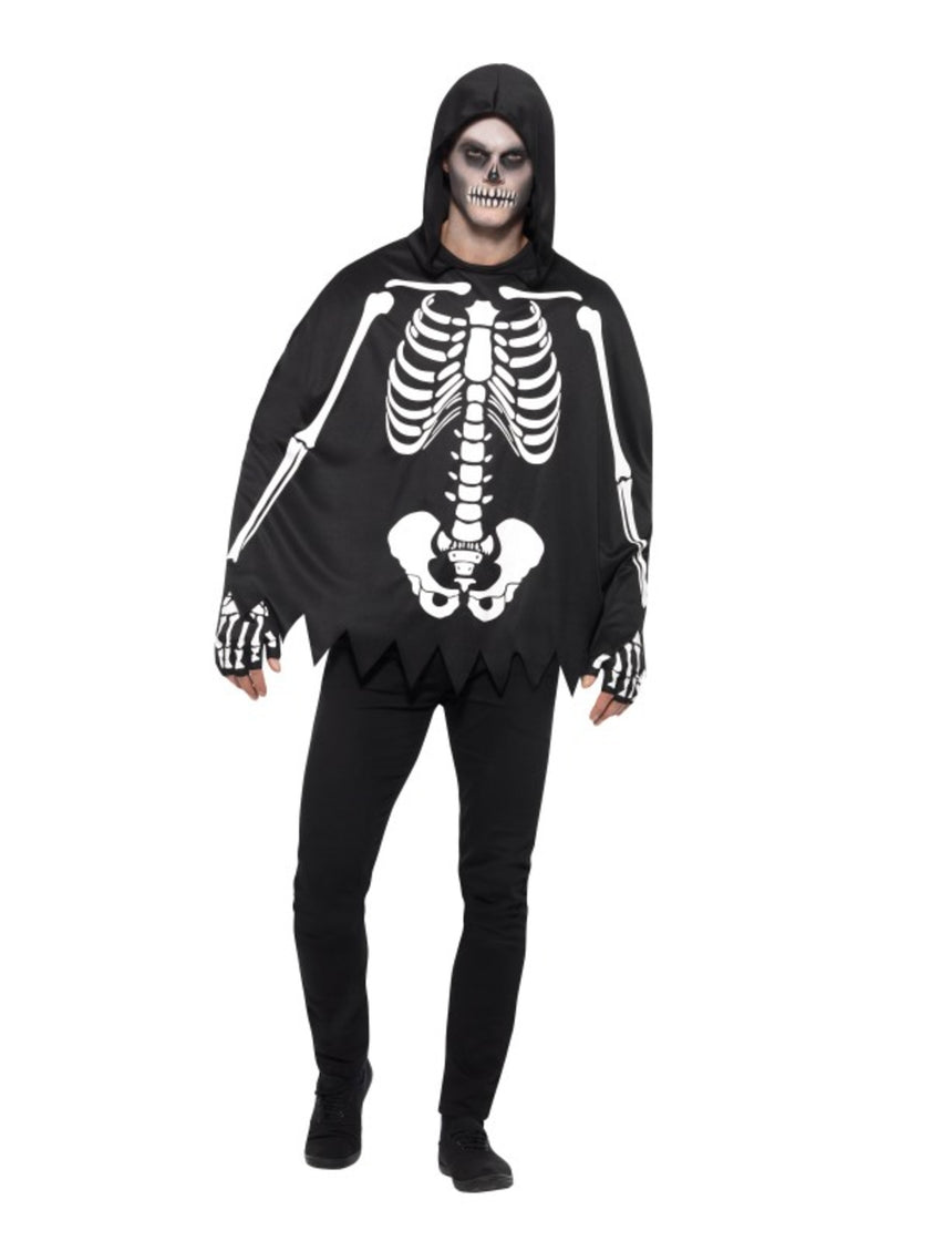 Poncho squelette adulte