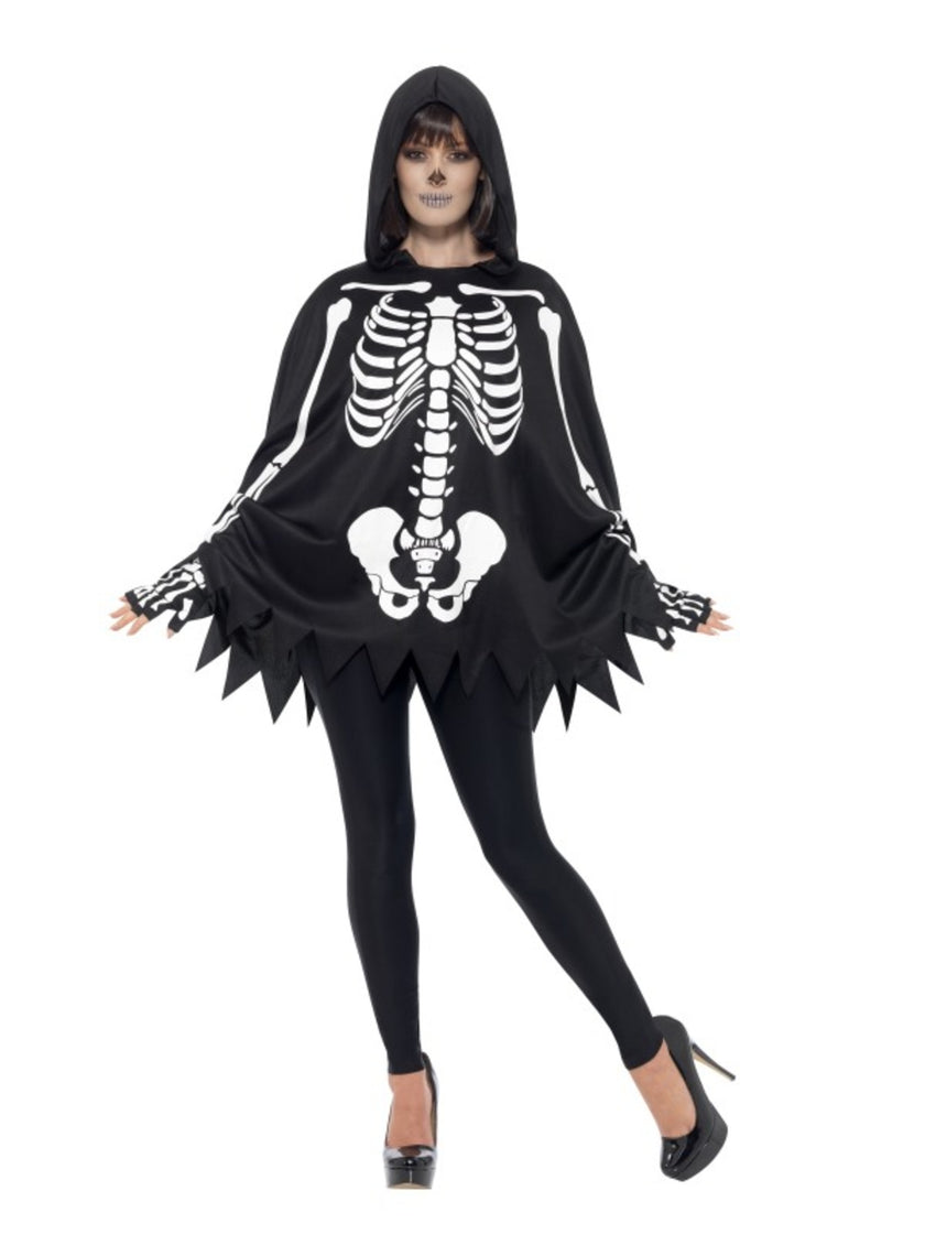 Poncho squelette adulte