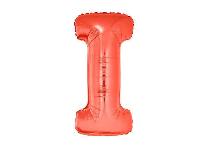 ballon lettre i en aluminium 1m rouge