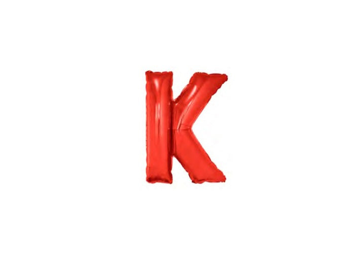 ballon lettre k en aluminium 1m rouge