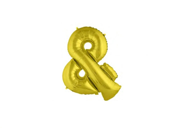 ballon symbole & en aluminium 1m or