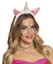 Serre-tête licorne blanche adulte