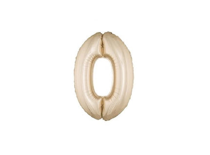 ballon chiffre 0 en aluminium champagne 1m