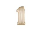 ballon chiffre 1 en aluminium champagne 1m