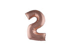 ballon chiffre 2 en aluminium cuivre 1m