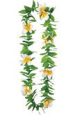 Collier hawaïen vert à fleurs