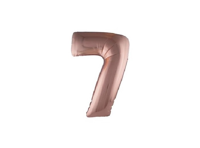 ballon chiffre 7 en aluminium cuivre 1m