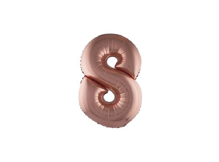 ballon chiffre 8 en aluminium cuivre 1m