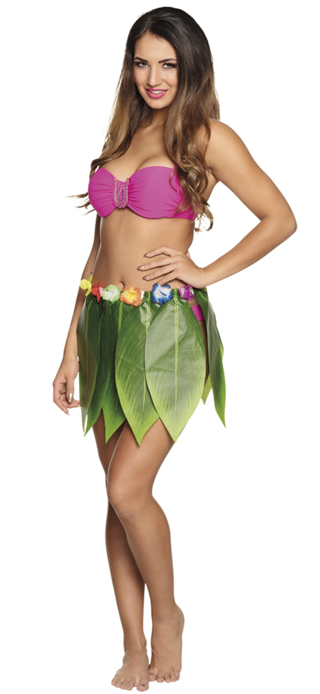 Jupe hawaïenne verte adulte