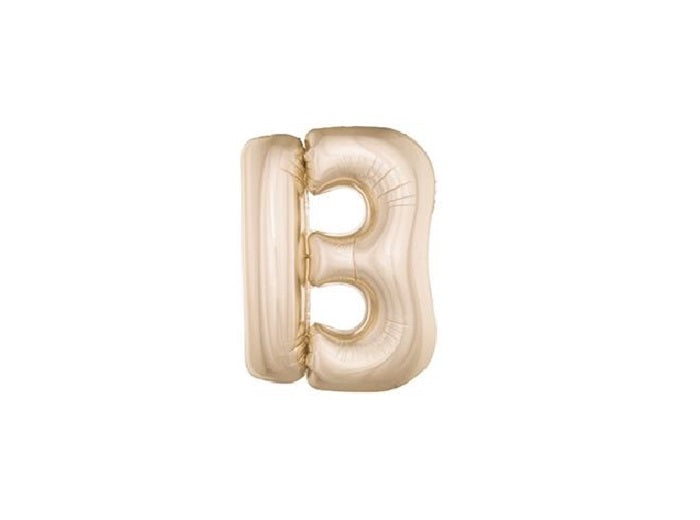 ballon lettre b en aluminium 1m champagne