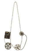 Collier steampunk engrenages dorés
