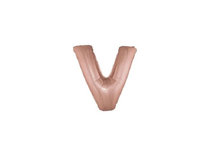 ballon lettre v en aluminium 1m cuivre