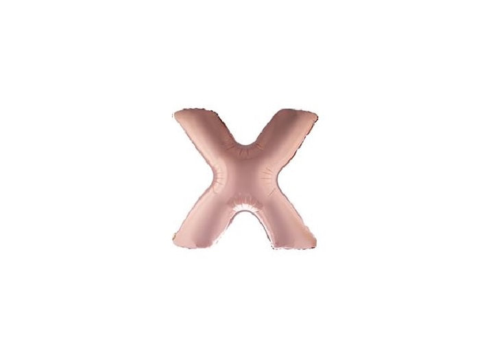 ballon lettre x en aluminium 1m cuivre