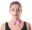 NOEUD PAP SATIN 8CM X4CM ROSE CLAIR