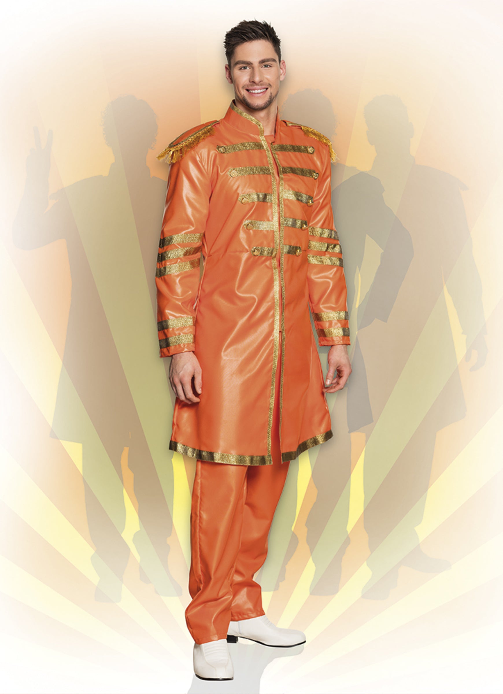 Déguisement chanteur de Liverpool orange homme