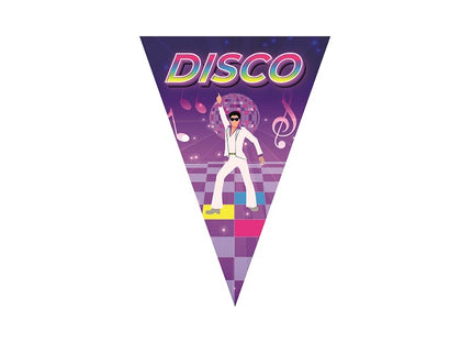 guirlande 10 fanions motif disco 5m