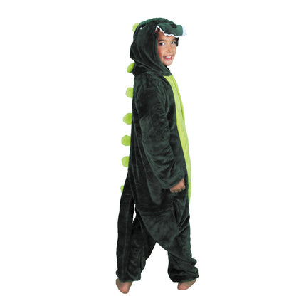 Costume kigurumi dino vert enfant