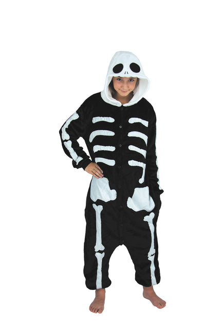 Costume kigurumi squelette enfant