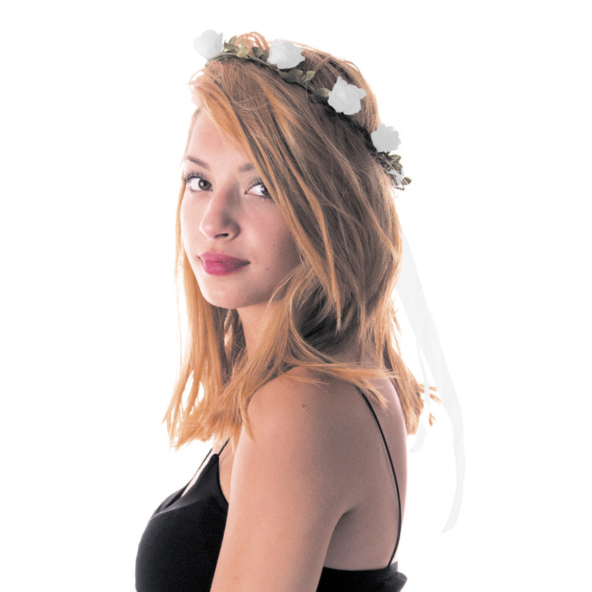 COURONNE DE FLEURS BLANCHES