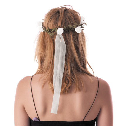 COURONNE DE FLEURS BLANCHES
