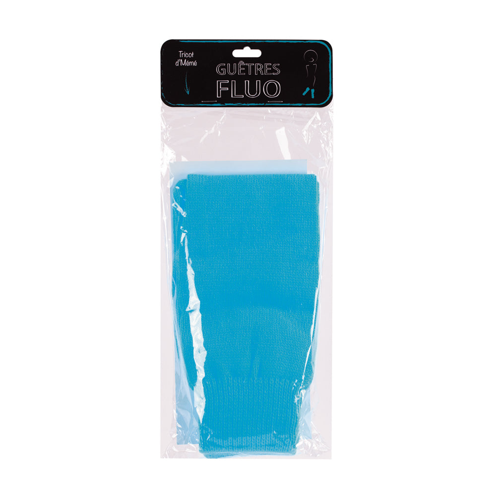 GUETRE X2 BLEU FLUO
