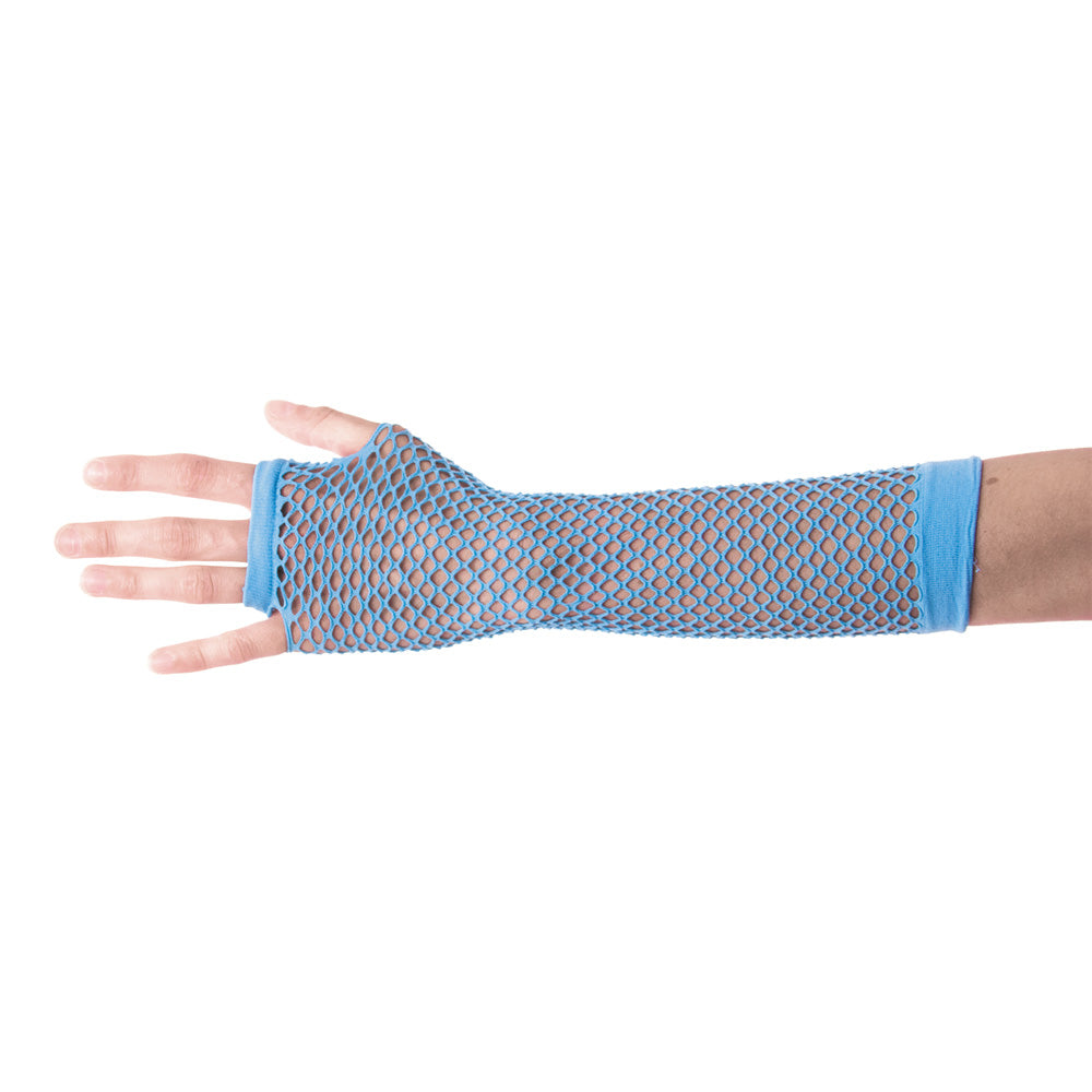 MITAINES LONGUES FLUO BLEUES