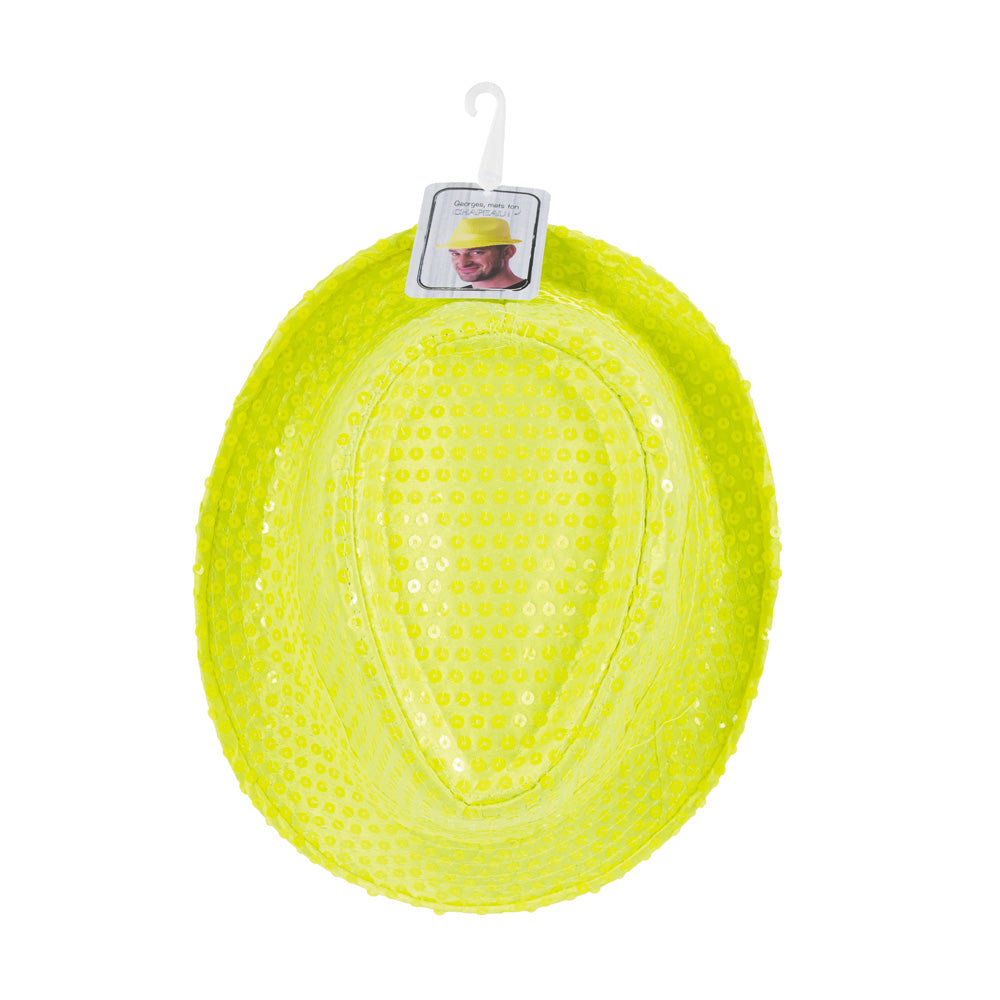 BORSALINO SEQUIN NEON JAUNE