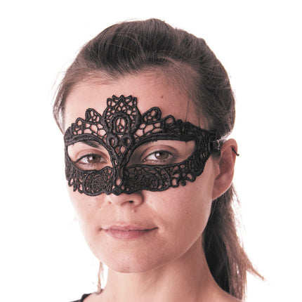 LOUP TISSU DENTELLE NOIR