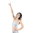 BRASSIERE A SEQUINS ARGENT