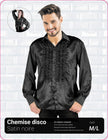 CHEMISE DISCO SATIN NOIR