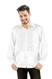 CHEMISE DISCO SATIN BLANC XL