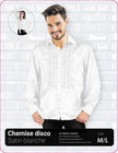 CHEMISE DISCO SATIN BLANC XL