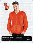 CHEMISE DISCO SATIN ROUGE