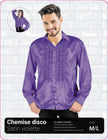 CHEMISE DISCO SATIN VIOLET XL