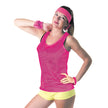 DEBARDEUR FISHNET 80'S ROSE FLUO TAILLE L