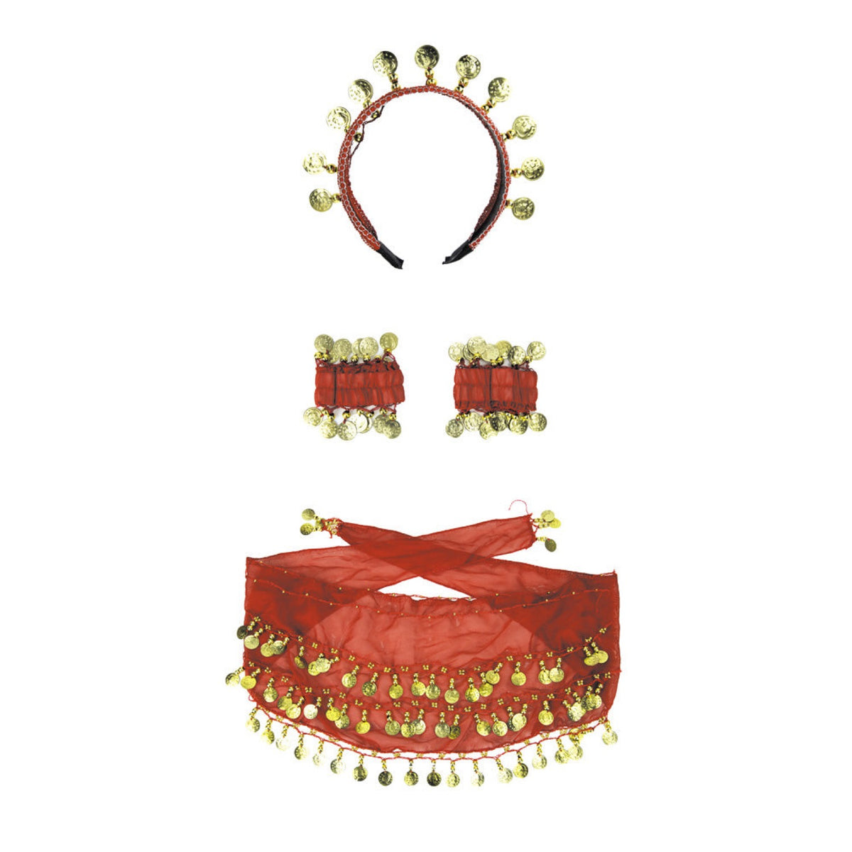 SET DANSEUSE ORIENTALE ROUGE