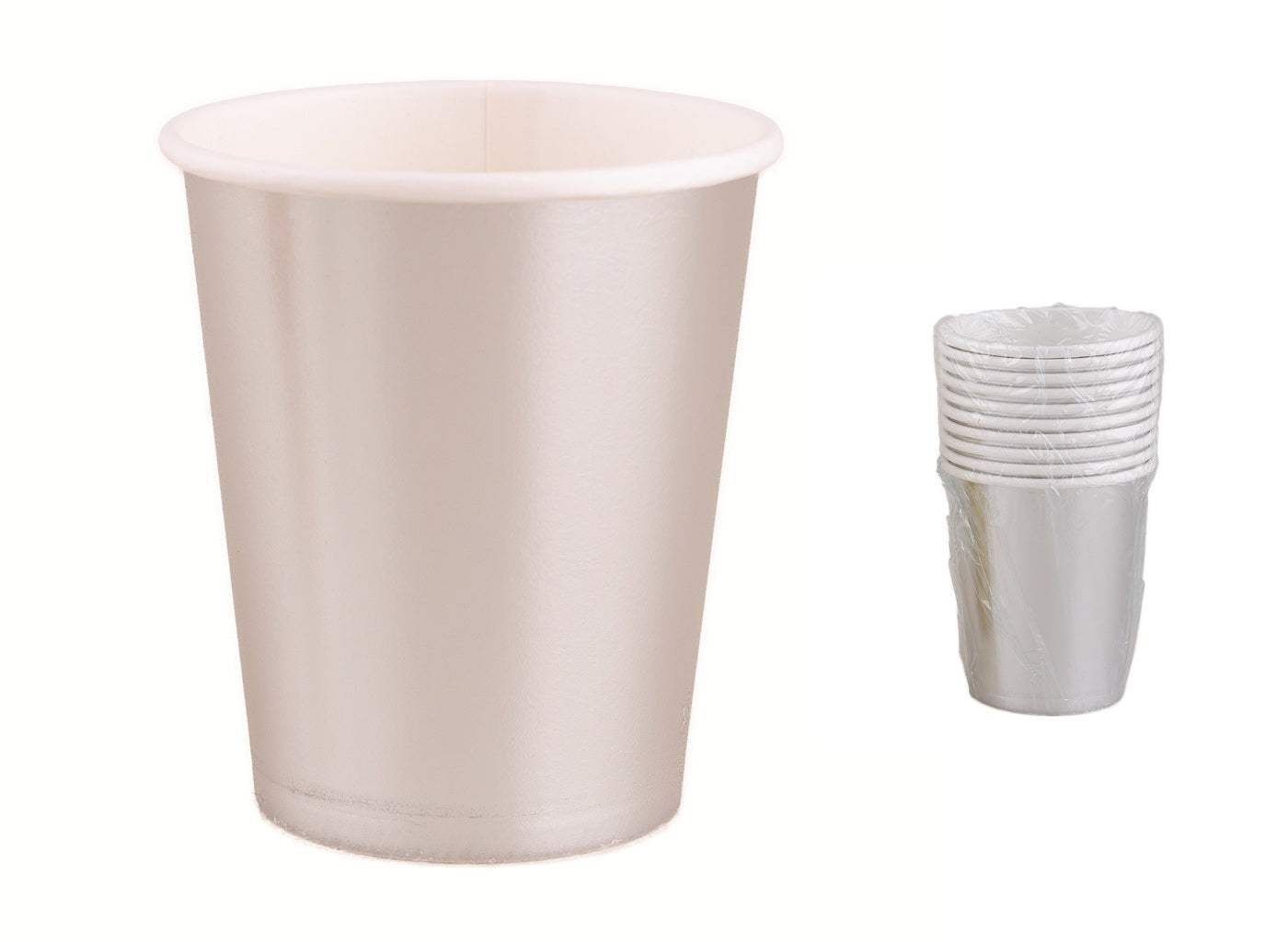lot de 8 gobelets en carton argent 25cl