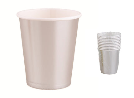 lot de 8 gobelets en carton argent 25cl