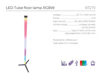 lampe tube led rgbw usb sur pieds 5w 1.03m