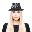 BORSALINO SEQUINS REVERSIBLES NOIR ARGENT