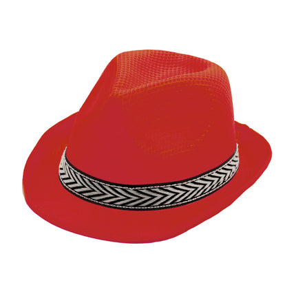BORSALINO POLYESTER ROUGE