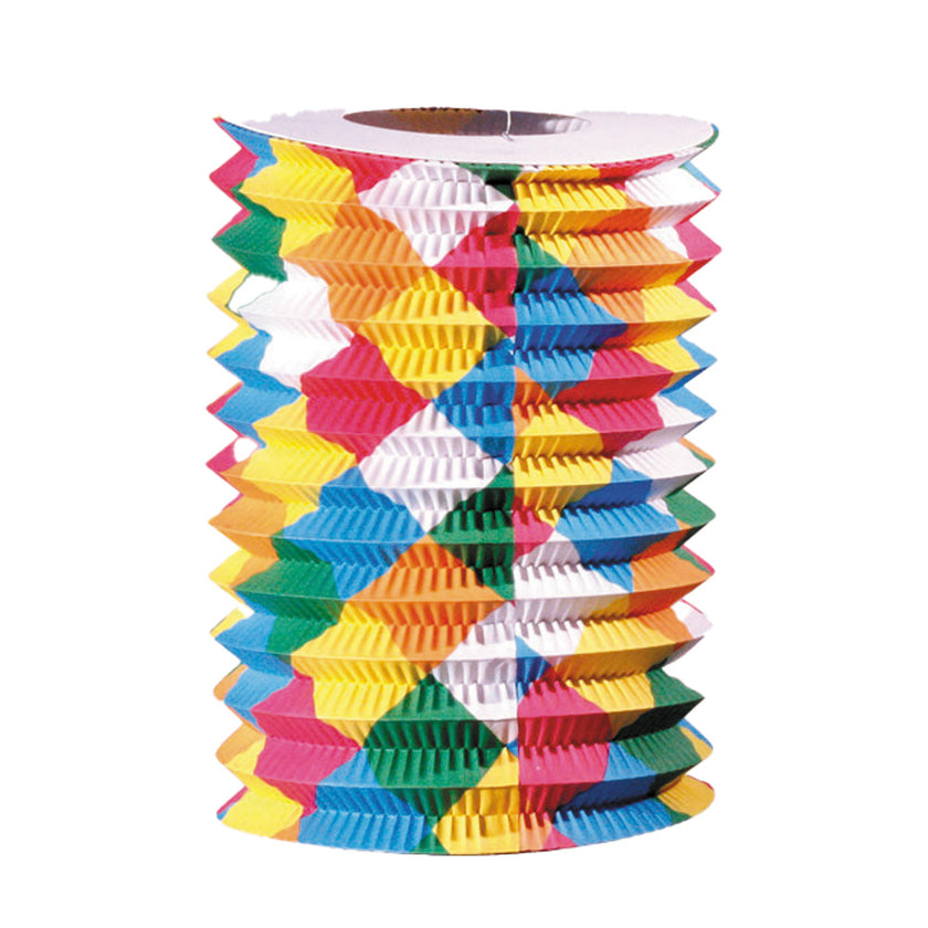 LAMPION CYL. BARIOLE 16CM.IGN
