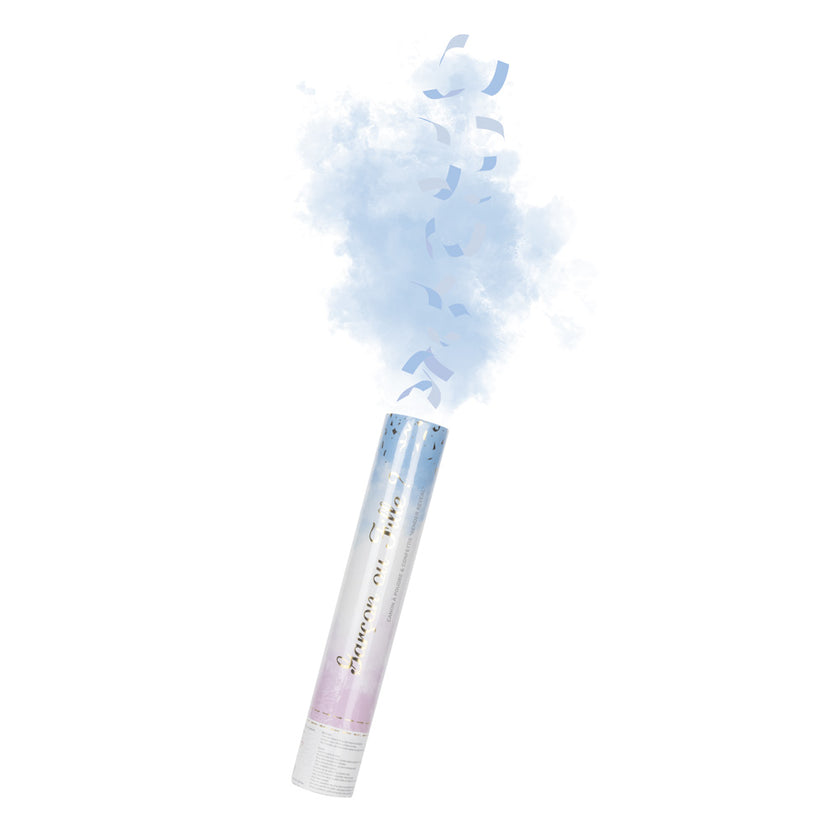 CANON A CONFETTI POUDRE 30CM GENDER REVEAL BLUE