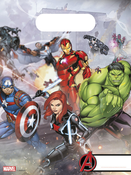 6 sacs en papier Avengers