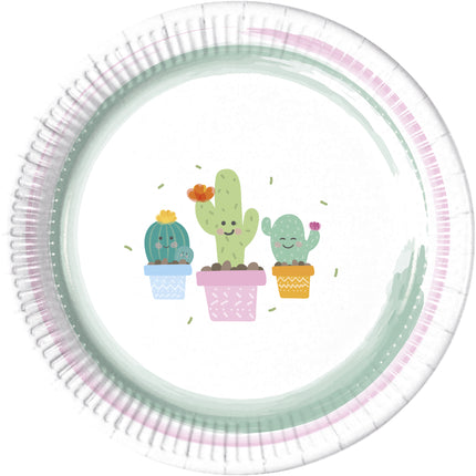8 assiettes cactus amusants