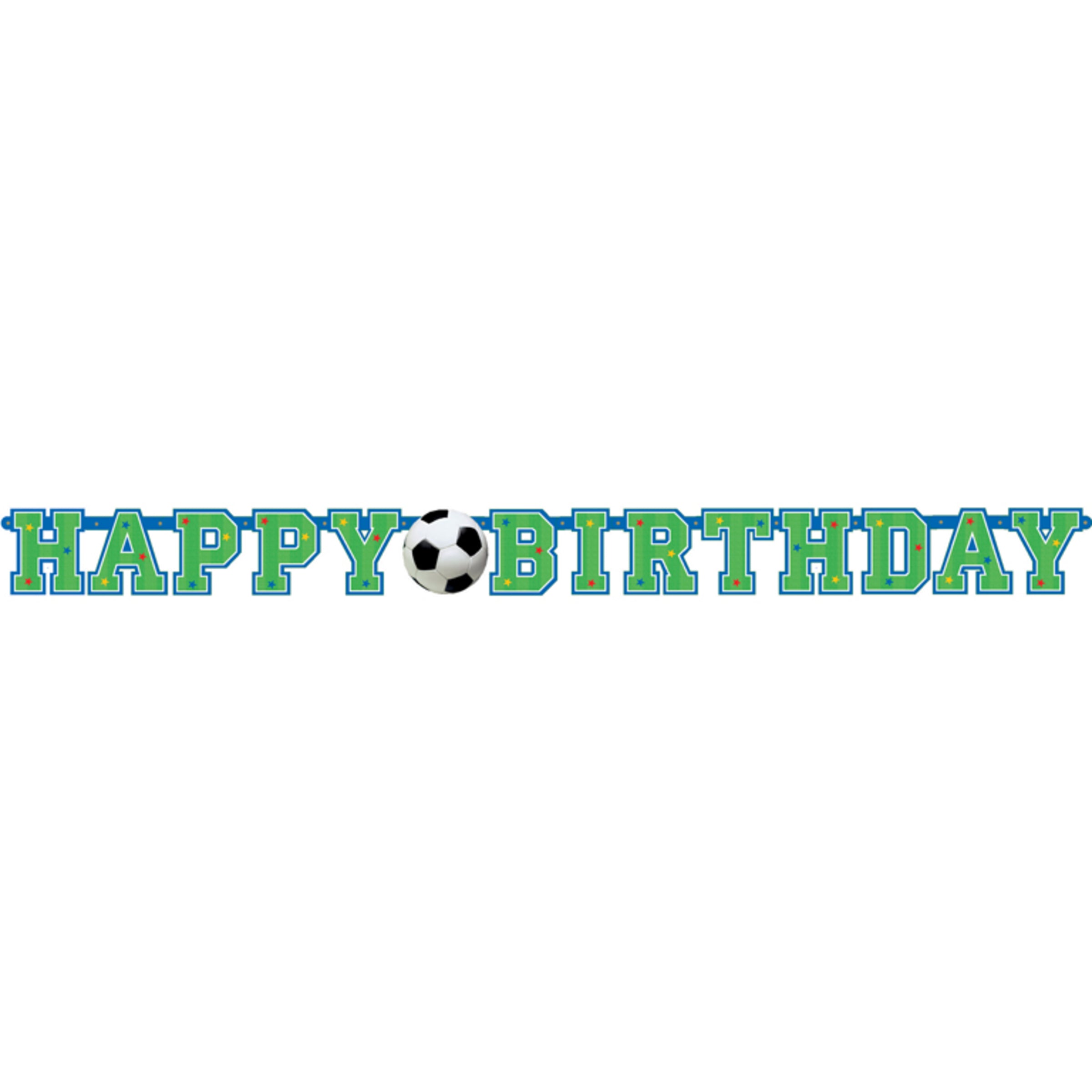 Guirlande joyeux anniversaire ballons de foot