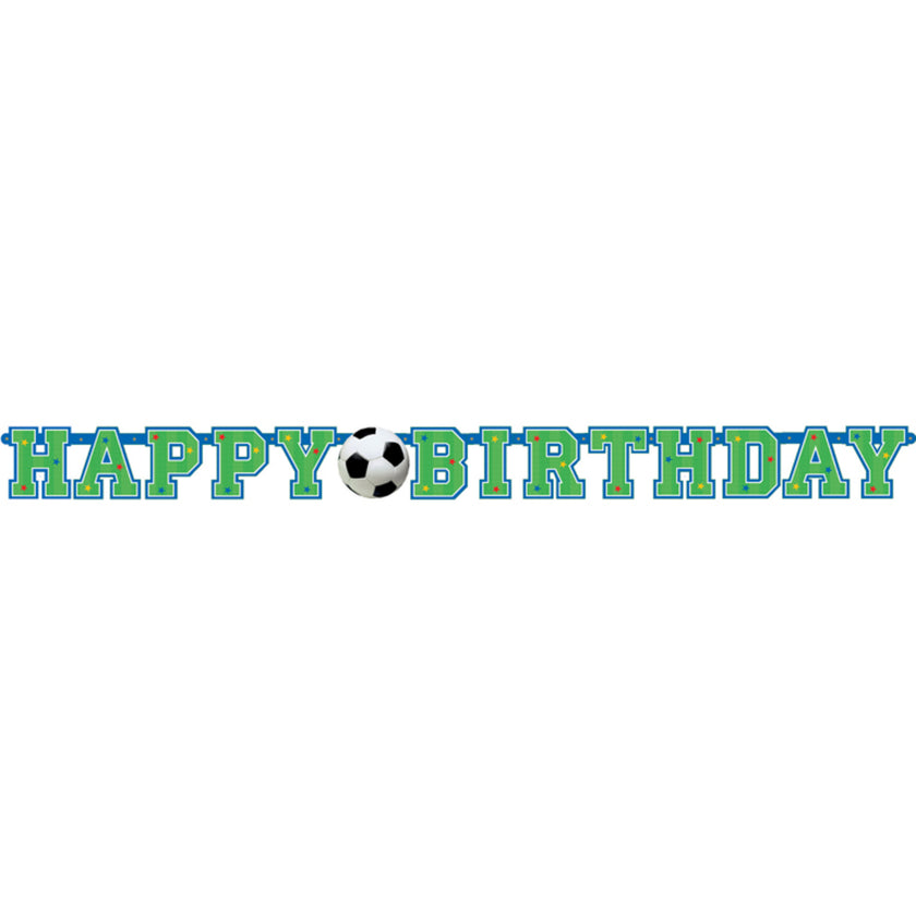 Guirlande joyeux anniversaire ballons de foot