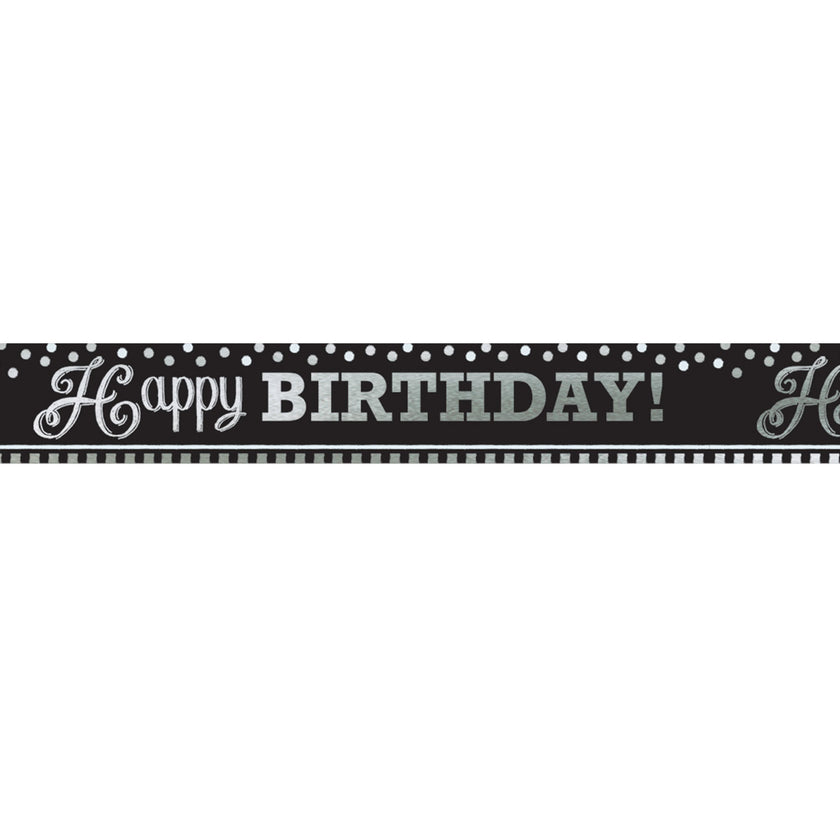 Affiche géante anniversaire noir blanc